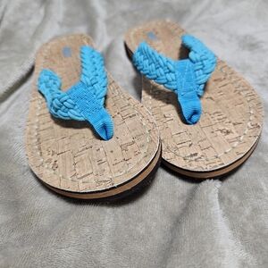 Mix It Cork Sandals with Blue Braided Straps